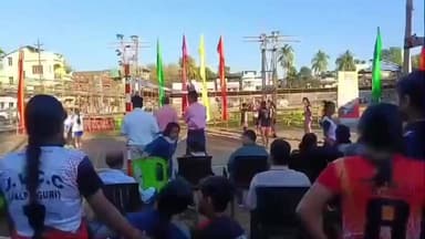 ময়নাগুড়ি: MP CUP উপলক্ষে জলপাইগুড়িতে মহিলাদের ভলিবল টুর্নামেন্ট