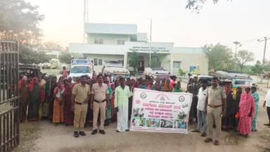 ವಡಗೇರಾ: ಪಟ್ಟಣದ ಪೊಲೀಸ್ ಠಾಣೆ ಆವರಣದಲ್ಲಿ ಅಪರಾಧ ತಡೆ ಮಾಸಾಚರಣೆ