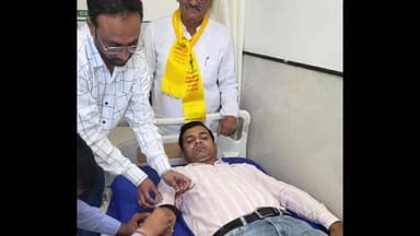 सागवाड़ा: सागवाड़ा जिला अस्पताल में सरकार के 2 वर्ष पूर्ण होने पर आयोजित किया गया रक्तदान