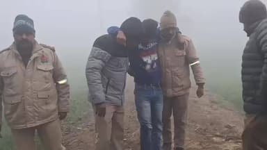 #संभल में पुलिस मुठभेड़ में 50 हजार के इनामी लुटेरे इमरान गिरफ्तार✍️थाना बनियाठेर क्षेत्र में पुलिस और बदमाश के बीच hui