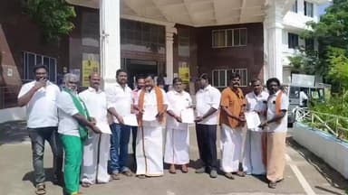 தேனி: தேனி கலெக்டர் அலுவலகத்தில் பாரதிய பார்வர்டு பிளாக் கட்சி சார்பில் மனு வழங்கினர்