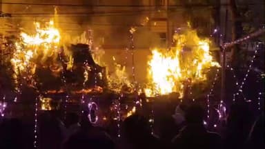 খড়গ্রাম: ধুমধাম বিয়ের অনুষ্ঠান, খড়গ্রামে বাজির আগুনে ভস্মীভূত খড়ের পালুয়