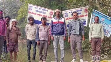 ब्यौहारी: ग्राम पपोढ़ के सिरमत नाला में बोरी बंधान का कार्य किया गया