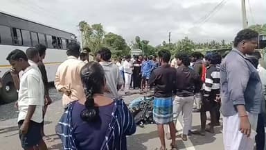 வண்டலூர்: கீரப்பாக்கம் பகுதியில் அரசு பேருந்தும் இருசக்கர வாகனமும் நேருக்கு நேர் மோதி ஏற்பட்ட விபத்தில் இளைஞர் உயிரிழந்தார்