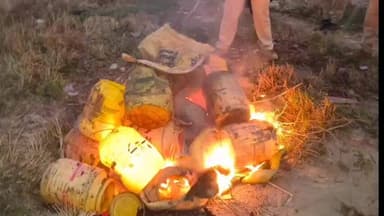 बैसि: कच्ची शराब पर प्रहार: बायसी पुलिस ने छापेमारी के दौरान अलग-अलग ठिकानों से लगभग 300 लीटर कच्ची शराब बरामद की