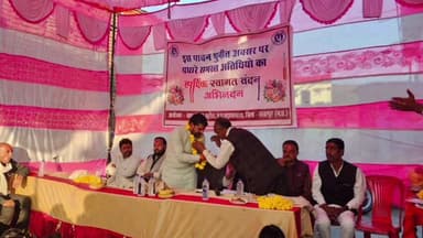 घुवारा: शशिकांत अग्निहोत्री ने कुटोरा में विकास कार्यों का लोकार्पण किया, सेतु व मंदिर निर्माण का निरीक्षण भी किया