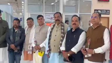 बीकानेर: मुख्यमंत्री भजनलाल शर्मा का बीकानेर दौरा, नाल एयरपोर्ट पर हुआ स्वागत