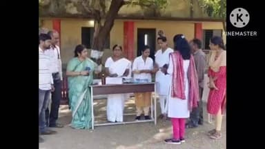 చెన్నూరు: భీమారం డిస్ట్రిబ్యూషన్ సెంటర్లోని వైద్య శిబిరాన్ని సందర్శించిన డిఎంహెచ్ఓ అనిత