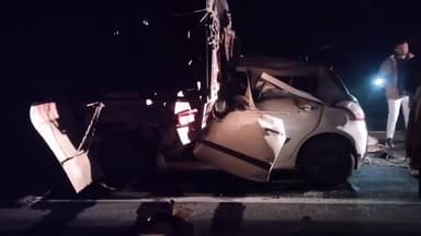 તારાપુર: કસ્બારા પાસે ટ્રકની પાછળ કાર ઘૂસી જતાં ચાલકનું મોત, એક ગંભીર