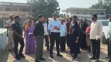 బీర్కూర్: బీర్కూర్ లో పోలింగ్ కేంద్రాన్ని పరిశీలించిన కలెక్టర్ ఆశిష్ సాంగ్వాన్, కామారెడ్డి జిల్లా పోలింగ్ 56.71% నమోదు : అధికారులు