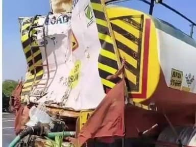 అలంపూర్: అలంపూర్ చౌరస్థలో వాటర్ ట్యాంక్ ను డికొన్న లారీ...ఇద్దరు వ్యక్తులు గాయాలు