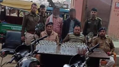 सोनबरसा: भूतही थाना पुलिस की बड़ी कार्रवाई, 49.800 लीटर शराब, 3 बाइक जब्त, तीन तस्कर गिरफ्तार