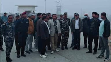 पूर्णागिरि: नेपाल के सिंचाई एवं ऊर्जा मंत्री कुलमान घीसिंग ने टनकपुर बैराज से नेपाल की सिंचाई के लिए बनाई नहर का किया निरीक्षण