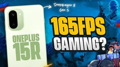OnePlus 15R 165FPS 😳 Gaming Review Snapdragon 8 Gen