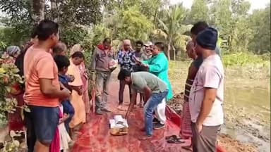 মহিষাদল: মহিষাদলে নাটশাল১ গ্রাম পঞ্চায়েত এলাকায় আমাদের পাড়া আমাদের সমাধান প্রকল্পের ঢালাই রাস্তার কাজ শুরু উপস্থিত প্রধান