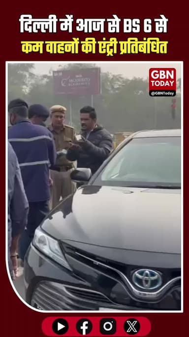 दिल्ली में BS6 से कम वाहनों की एंट्री प्रतिबंधित। #Noida #DelhiTraffic #BS6Vehicles #PollutionControl #TrafficRules