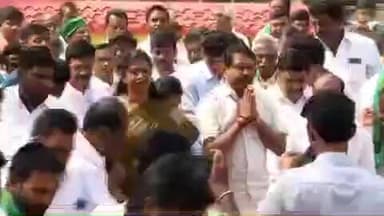 கே.வி.குப்பம்: கே வி குப்பம் சந்தை மேடு பகுதியில் கிராம சபை மூலம் மக்களை சந்தித்த பாஜக மாநில தலைவர் நயினார் நாகேந்திரன்