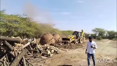 माण्डल: प्रशासन का कड़ा प्रहार: डेगास में 200 से अधिक अवैध कोयला भट्ठियां जमींदोज, मची खलबली