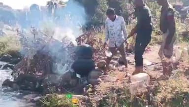 तामिया: देनवा नदी के पास पुलिस ने तोड़ी अवैध शराब की भट्टी, महुआ लहन नष्ट, शराब बनाने वाला फरार