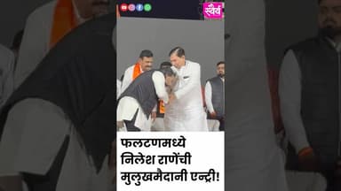 फलटणमध्ये निलेश राणेंची मुलुखमैदानी एन्ट्री! शिवसेनेचा प्रचार रंगात