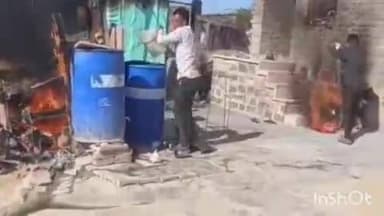 बाप: बाप कस्बे में एक घर में लगी आग, सोने-चांदी के आभूषणों सहित घर का सामान जल गया