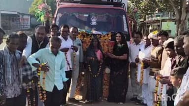 गनाेड़ा: सुंदनी में भाजपा सरकार के दो वर्ष पूर्ण होने के उपलक्ष्य में जनजागरण रथ का ग्रामीणों ने किया स्वागत