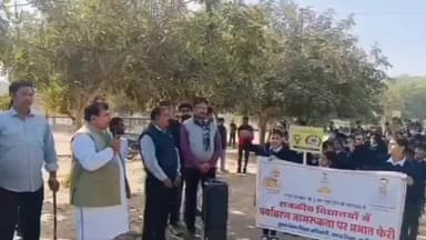 हिण्डोली: राज्य सरकार के दो वर्ष: रैली निकालकर दिया पर्यावरण बचाने का संदेश