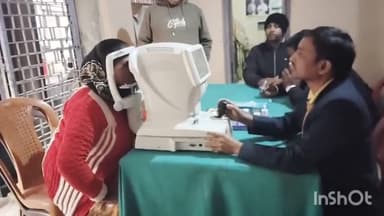 मनिका: मनिका में आरोग्य भारती के बैनर तले नेत्र जांच शिविर का आयोजन किया गया