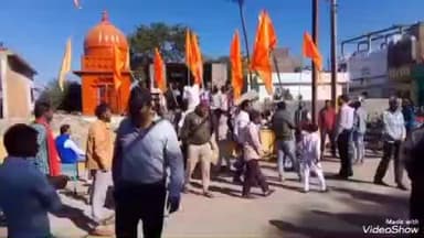 बेगमगंज: भगत सिंह बस्ती में ध्वज यात्रा हुई संपन्न