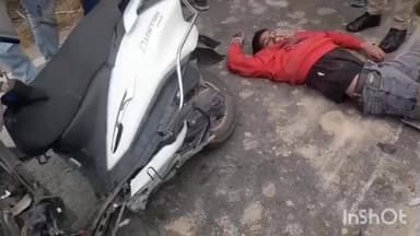 नगीना: नगीना के बूंदकी रोड पर गांव सत्तरवाला में बहन के लग्न रिश्ते में जा रहे तीन स्कूटी सवार अज्ञात वाहन की टक्कर से घायल