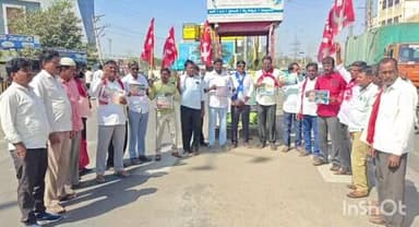 కల్వకుర్తి: సిపిఎం ఆధ్వర్యంలో కల్వకుర్తిలో నిరసన కార్యక్రమం