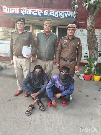बहादुरगढ़: मोबाइल छीनकर गूगल पे से पैसे निकालने के मामले में पुलिस ने 24 घंटे में दो आरोपियों को किया गिरफ्तार