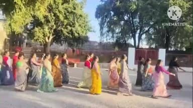 खानपुर: खानपुर कस्बे में 21 दिसंबर को होने वाले विशाल महिला पथ संचलन की तैयारी जोरों पर