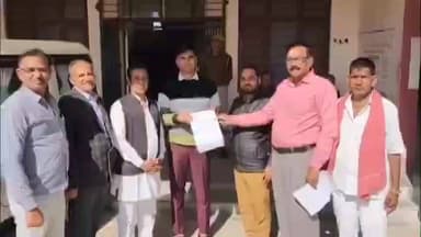 विजयनगर: राजीव कॉलोनी बिजयनगर के लोगों ने तहसीलदार को सौंपा ज्ञापन, मकान की छत पर चल रहे टावर कार्य को रुकवाने की मांग की