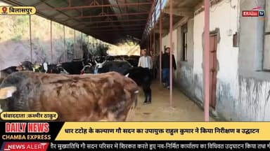 बिलासपुर : धार टटोह के कल्याण गौ सदन का उपायुक्त राहुल कुमार ने किया निरीक्षण व उद्घाटन #BreakingNews #chambaexpress #hi...