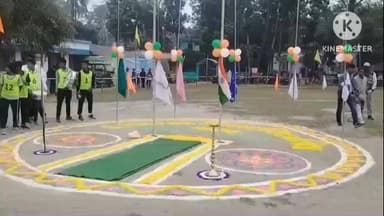 স্বরূপনগর: স্বরূপনগরে জাতীয় পতাকা উত্তোলনের মাধ্যমে চক্রক্রীড়া প্রতিযোগিতার শুভ সূচনা