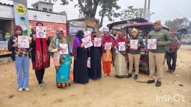 चांदपुर: शिवाला कला क्षेत्र के गांव युसुफा में पुलिस ने महिलाओं को जागरूक करते हुए हेल्पलाइन नंबरों की जानकारी दी