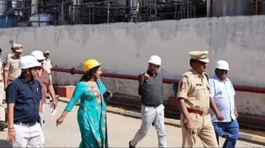 హత్నూర: బోర్పట్ల అరబిందో ఫార్మా లో మాక్ డ్రిల్ ఏర్పాట్లను పరిశీలించిన అధికారులు