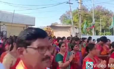 రేగోడు: లలితా పరమేశ్వరి అమ్మవారి శోభాయాత్ర