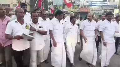 வண்டலூர்: மண்ணிவாக்கம் பகுதியில் அதிமுக சார்பில் துண்டு பிரசுரங்கள் விநியோகிக்கப்பட்டது