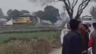 सेवराई: गाज़ीपुर में राष्ट्रीय राजमार्ग 124-डी के निर्माण को लेकर किसानों का गुस्सा फूटा, काम रोका गया