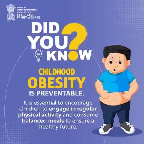 #StopObesity | Small steps lead to big changes!
Let's prevent childhood obesity by promoting regular physical activity and balanced meals.