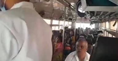 మాధవరం: బస్సుల్లో పోలియో చుక్కలు వేసిన వైద్య సిబ్బంది