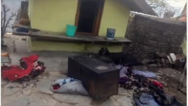 राजगढ़ी: बसराली गांव में एक दो मंजिले आवासीय मकान में अचानक आग लगने से मकान और सामान जलकर राख हो गया