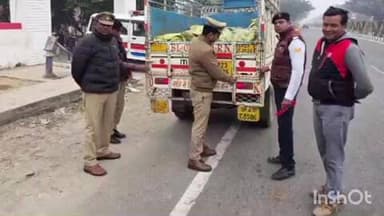 संभल: SP के निर्देश पर पुलिस और यातायात पुलिस ने सर्दी के मौसम में वाहनों पर लगाए रिफ्लेक्टर