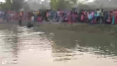 মথুরাপুর ২: আবারো কুমির আতঙ্ক নন্দকুমারপুর অঞ্চলের মহব্বতনগর এলাকায়