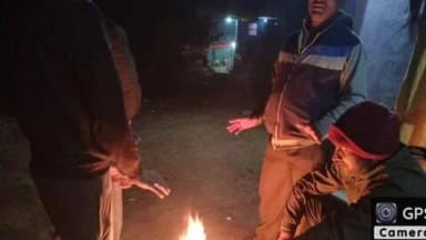 रहुई: रहुई में ठंड से राहत के लिए दो स्थानों पर अलाव की व्यवस्था की गई