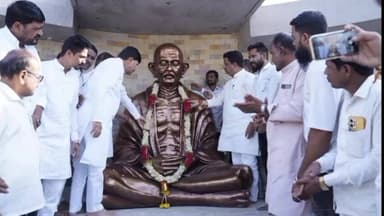 ಸಿಂದಗಿ: ಪಟ್ಟಣದಲ್ಲಿ ಗಾಂಧಿ ಪುತ್ತಳಿ ಅನಾವರಣ ಗೊಳಿಸಿದ ಶಾಸಕ ಅಶೋಕ ಮನಗೂಳಿ