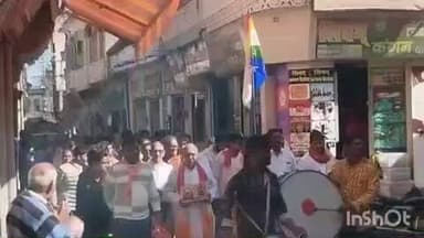 वल्लभनगर: भींडर से नाकोड़ाजी के लिए 111 पैदल यात्रियों का दल हुआ रवाना, 10 दिनों में 350 किमी का सफर तय करेंगे