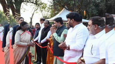 సిర్పూర్ టి: బొల్లారంలోని రాష్ట్రపతి నిలయంలో రాష్ట్రపతి ద్రౌపతి ముర్ము ఎట్ హోం కార్యక్రమంలో పాల్గొన్న ఎమ్మెల్యే పాల్వాయి